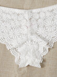 3 piezas set de lencería con encaje floral - Multicolor - Ver 3