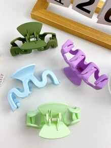 4pcs Wavy Design Hair Claw - Multicolor - View 2