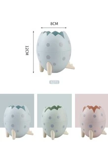 1pc Random Color Egg Shaped Makeup Brush Storage Box, Multifunctional Holder For Makeup Brushes - Multicolor - View 4