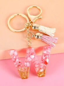 字母墜飾鑰匙圈 - 彩色 - 查看 2