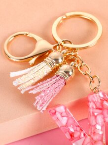 字母墜飾鑰匙圈 - 彩色 - 查看 3