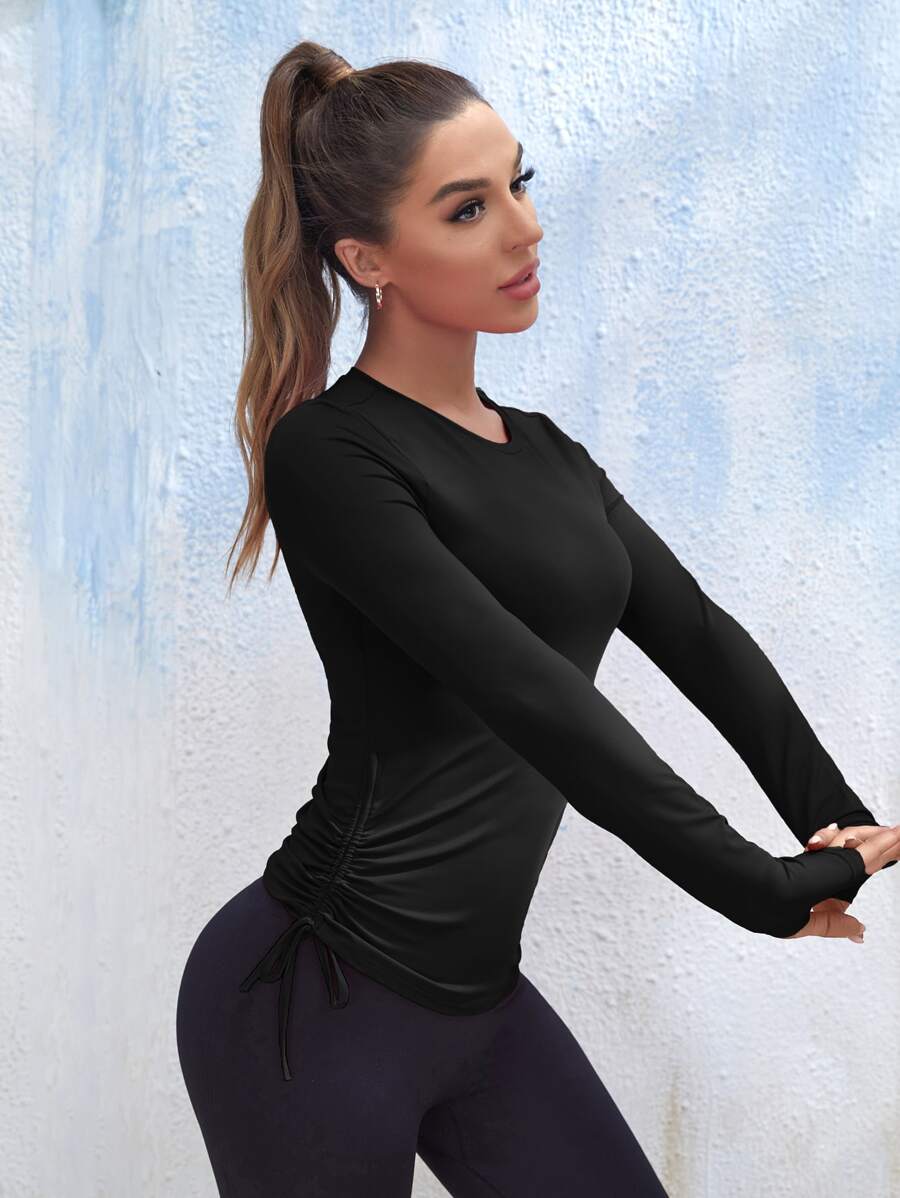 Easithlete Criss-Cross Slim Fit Sports Tee Fitted Shirtworkout Tank Top