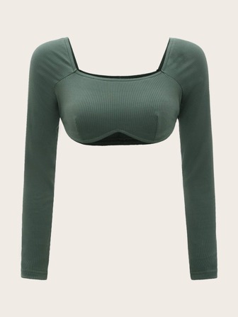 Camiseta De Manga Raglán Acanalada