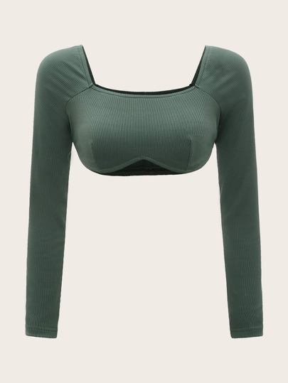 Top A Maniche Raglan A Coste