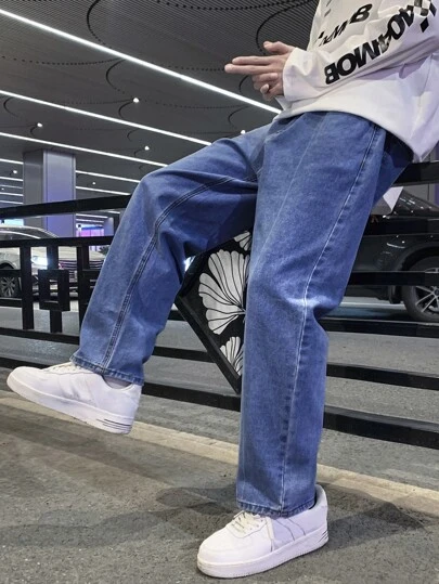 Hombres Jeans con bolsillo oblicuo