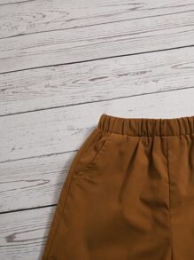 SHEIN 男童卡通圖形t卹和短褲