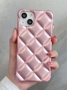 Vỏ điện thoại chần bông - Hồng - Xem 1