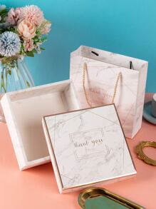 Hộp quà tặng & túi 2 cái mô hình đá cẩm thạch - Nhiều màu - Xem 1