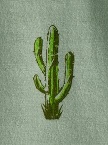 SHEIN Tween Boy Cactus & Letter Graphic Tee - Mint Green - View 3