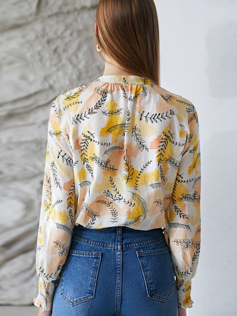 MOTF X Jo Situ Allen 真絲圖案抽褶袖口連身背心 - 彩色 - 查看 2