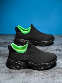 男孩雙色低幫運動戶外跑步鞋