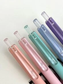 5支可伸縮黑色墨水圓珠筆 - 彩色 - 查看 4