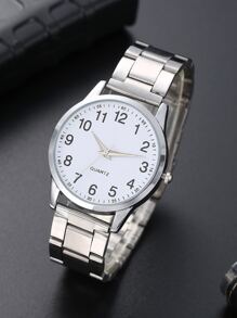 1pc Graduated Boy Alloy With Large Children's Watch Junior And High School Sports And Leisure Watch To Send Boys Son Graduation Season School Season The Best Quality Exquisite Gift - Black - View 3