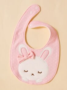 嬰兒卡通兔子圖案圍兜