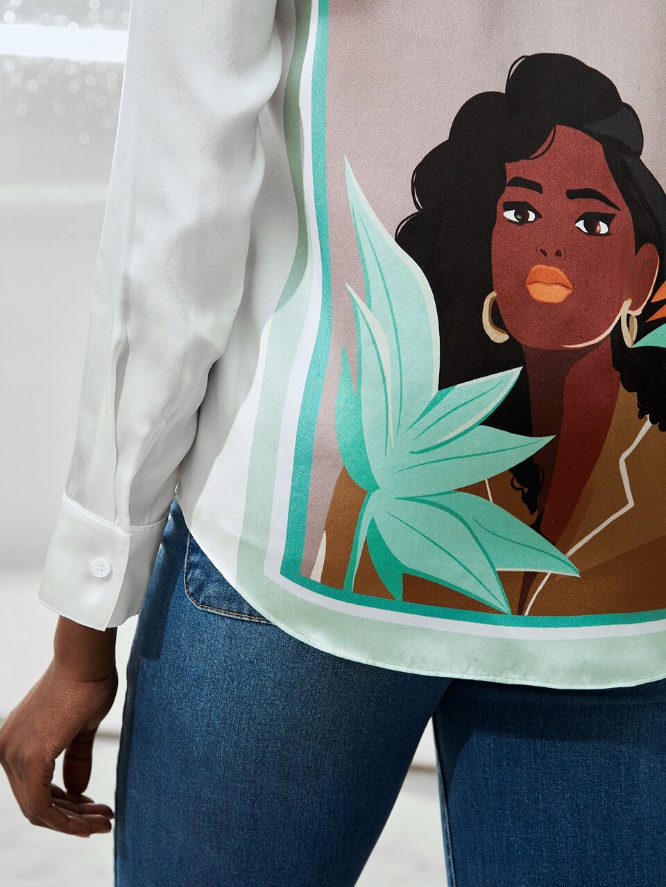 MOTF 100% SILK STRAIGHT SHIRT