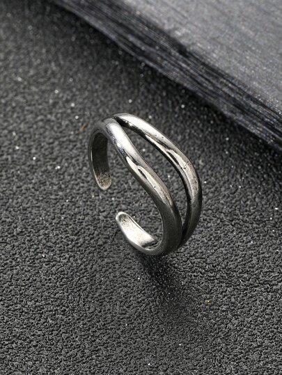 แหวนผู้ชายสไตล์มินิมอล เงินโบราณ ทองแดง แฟชั่น เครื่องประดับยอดนิยม ของขวัญ ปาร์ตี้