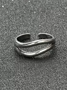 Men Minimalist Ring Antique Silver Copper Fashionable Popular Jewelry Gift Party