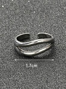 Men Minimalist Ring Antique Silver Copper Fashionable Popular Jewelry Gift Party