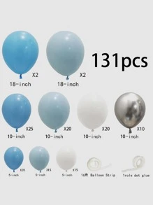 131件天空藍氣球花環套件 - 彩色 - 查看 2