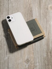 Cartera de tela para estudiantes JEMINAL, billetera plegable con cierre de gancho y bucle para niños, niñas y mujeres, billetera pequeña - Gris Claro - Ver 4