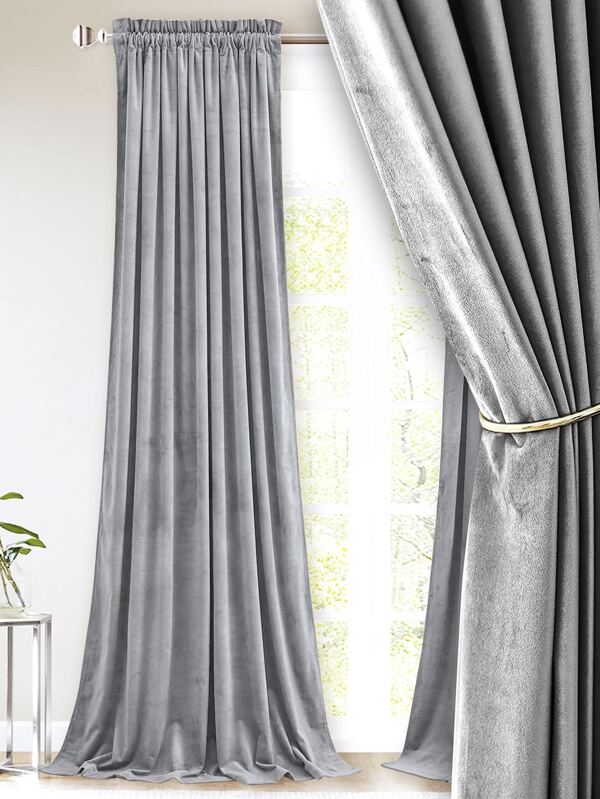 1pc Multi-Color Curtain Living Room Bedroom Decoration Rod-Pocket Window Curtain