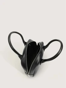 Lightweight,Business Casual Minimalist Top Handle Bag For Teen Girls Women College Students,Rookies & White-Collar Workers Perfect For Office,College,Work ,Business,Commute,Outdoors, Travel, Outings, Japanese Bag, Street & Japanese Bag For Women - Black - View 3