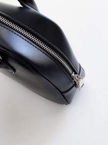 Lightweight,Business Casual Minimalist Top Handle Bag For Teen Girls Women College Students,Rookies & White-Collar Workers Perfect For Office,College,Work ,Business,Commute,Outdoors, Travel, Outings, Japanese Bag, Street & Japanese Bag For Women - Black - View 5