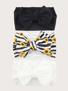 3 cái Bé Gái Mới Biết Đi Nơ Trang Trí Tóc Băng - Nhiều màu - Xem 1