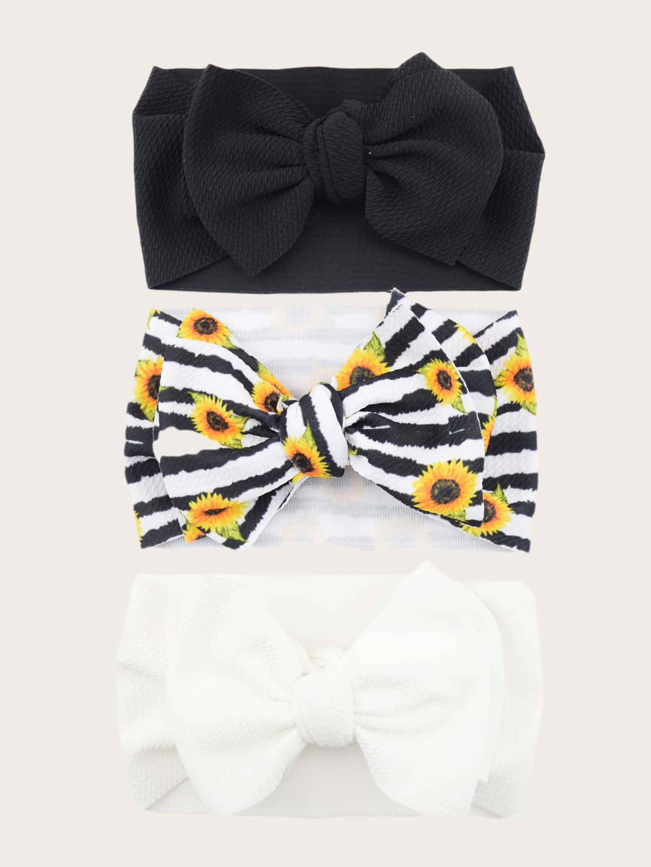 3 cái Bé Gái Mới Biết Đi Nơ Trang Trí Tóc Băng - Nhiều màu - Xem 1