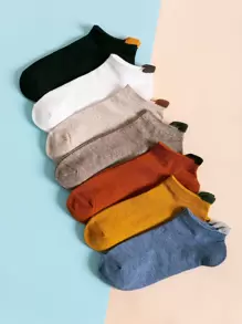 7 pares calcetines unicolor