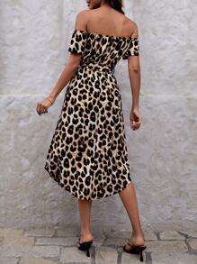 SHEIN Clasi Đầm Thắt lưng Tất cả trên in Boho - Nhiều màu - Xem 2