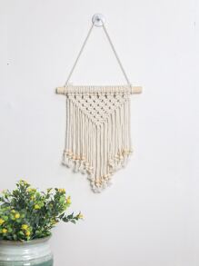 1 szt. Minimalistyczna makrama ścienna, boho tkanina pleciona, wisząca dekoracja do dekoracji domu, wystrój domu, wystrój pokoju, wystrój ściany