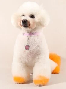 Paw Pendant Pet Collar - Pink - View 4