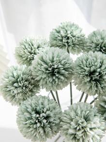 1/2/5/12个装人造菊花球，刺绣球，婚礼装饰，家居花瓶装饰，餐厅，客厅，卧室，新娘捧花，腕花，胸花，生日派对装饰，情人节礼物，秋季装饰，返校季房间装饰，文具 - 綠色 - 查看 4