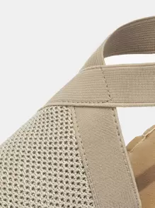 Slingback Espadrille Wedges - Apricot - View 4