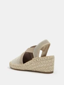 Slingback Espadrille Wedges - Apricot - View 6