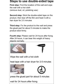 1pc Self-adhesive Towel Bar - Black - View 5