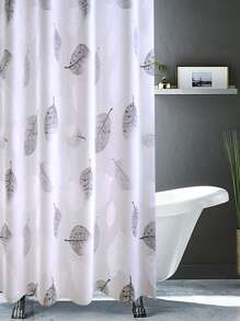 Rèm tắm dày chống thấm nước bằng vải PEVA có họa tiết lá dùng để ngăn chia phòng tắm, trang trí phòng, phụ kiện phòng tắm, quay lại trường học - Nhiều màu - Xem 6