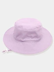 Girls Solid Sun Hat - Mauve Purple - View 4