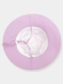 Girls Solid Sun Hat - Mauve Purple - View 5