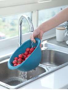 1pc Plain Drain Basket - Blue - View 1