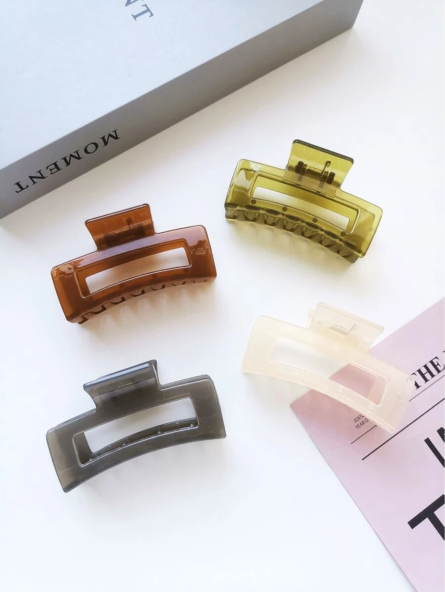 4pcs Minimalist Hair Claw - Multicolor - View 1