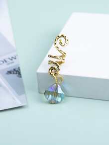 6 cái vòng hạt charm tóc với công cụ - Vàng - Xem 4