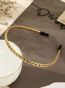Chain Design Headband Street,Hairband,Hair Hoop,Hair Accessories Headbands Head Accessories - Gold - View 1