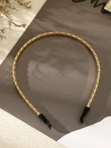 Chain Design Headband Street,Hairband,Hair Hoop,Hair Accessories Headbands Head Accessories - Gold - View 4
