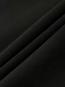 Manfinity Dauomo 男士卡通和字母圖案保暖連帽衫 - 黑色 - 查看 5