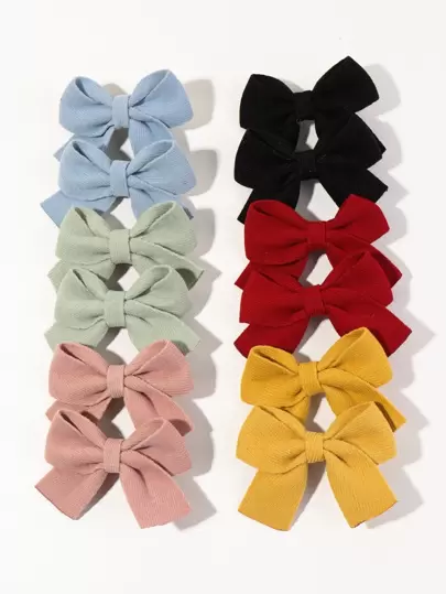 12 piezas Accesorios para el cabello con decoración de lazo, pinzas de cocodrilo rosas lindas, pinzas para el cabello, pasadores, accesorios para el cabello, accesorios para la cabeza, para mujer, elegantes, para la escuela, la universidad, atuendos de invierno