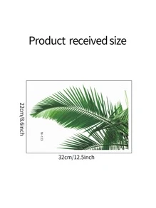 1pc Leaf Pattern Toilet Lid Decal, Stickers, Wall Decal, Vinyl Decal For Home Decorations, Spring Decoration Items Refresh Your Home, Festival Decoration Stickers Gifts Birthday Graduation - Green - View 5