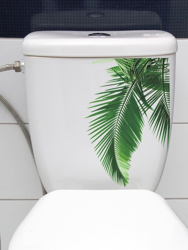 1pc Leaf Pattern Toilet Lid Decal SHEIN USA