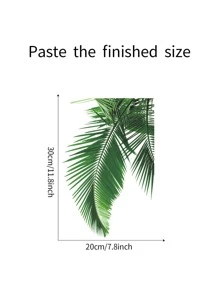 1pc Leaf Pattern Toilet Lid Decal, Stickers, Wall Decal, Vinyl Decal For Home Decorations, Spring Decoration Items Refresh Your Home, Festival Decoration Stickers Gifts Birthday Graduation - Green - View 8
